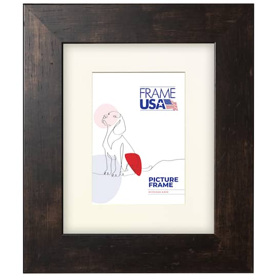 Frame USA Café Wide Espresso Single Image Picture Frame with Mat